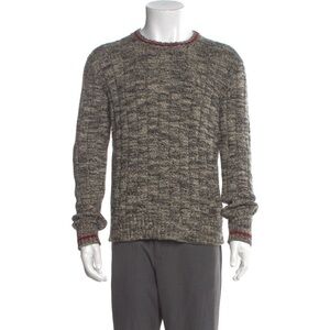 Polo Ralph Lauren Knit Sweater Men’s M Black & White Tweed Unisex Old Money